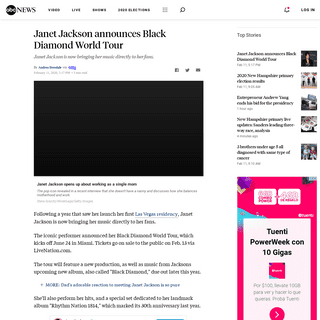A complete backup of abcnews.go.com/GMA/Culture/janet-jackson-announces-black-diamond-world-tour/story?id=68908468