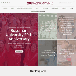 A complete backup of roseman.edu