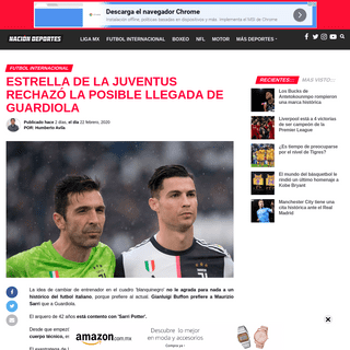 Estrella de la Juventus rechazÃ³ la posible llegada de Guardiola