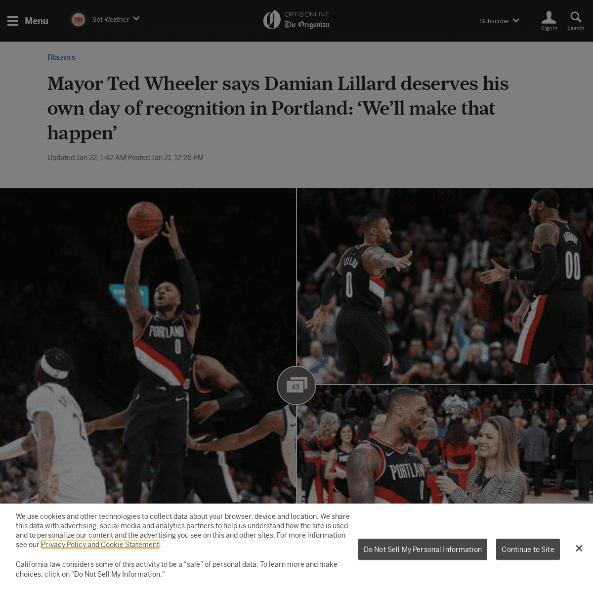 A complete backup of www.oregonlive.com/blazers/2020/01/mayor-ted-wheeler-says-damian-lillard-deserves-his-own-day-of-recognitio