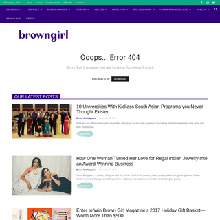Page Not Found - Brown Girl Magazine