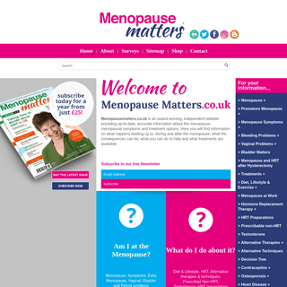 A complete backup of menopausematters.co.uk