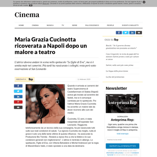 A complete backup of www.repubblica.it/spettacoli/cinema/2020/02/11/news/maria_grazia_cucinotta_ricoverata_dopo_un_malore_a_teat