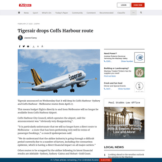 A complete backup of www.macleayargus.com.au/story/6651885/tigerair-drops-coffs-harbour-route/
