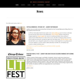 A complete backup of audreyniffenegger.com