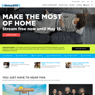 Satellite & Internet Radio - SiriusXM Canada
