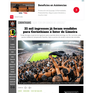 21 mil ingressos jÃ¡ foram vendidos para Corinthians x Inter de Limeira - LANCE!