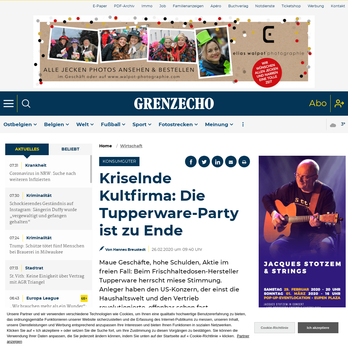 A complete backup of www.grenzecho.net/31852/artikel/2020-02-26/kriselnde-kultfirma-die-tupperware-party-ist-zu-ende