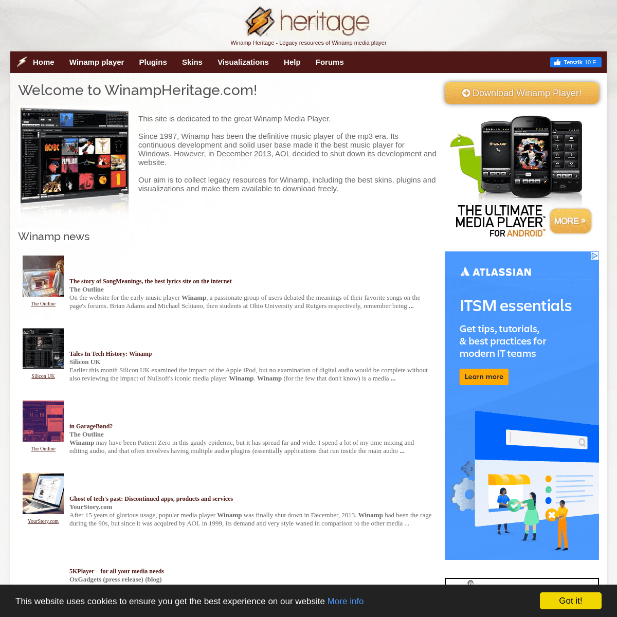 A complete backup of winampheritage.com
