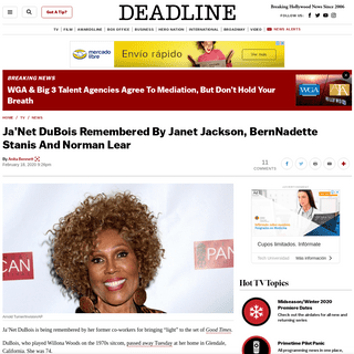 A complete backup of deadline.com/2020/02/janet-dubois-remembered-by-janet-jackson-norman-1202862936/