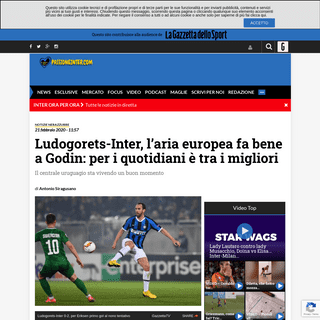 Ludogorets-Inter, l'aria europea fa bene a Godin- i quotidiani...