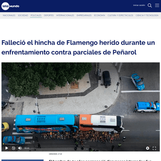 A complete backup of www.teledoce.com/telemundo/policiales/fallecio-el-hincha-de-flamengo-herido-durante-un-enfrentamiento-contr