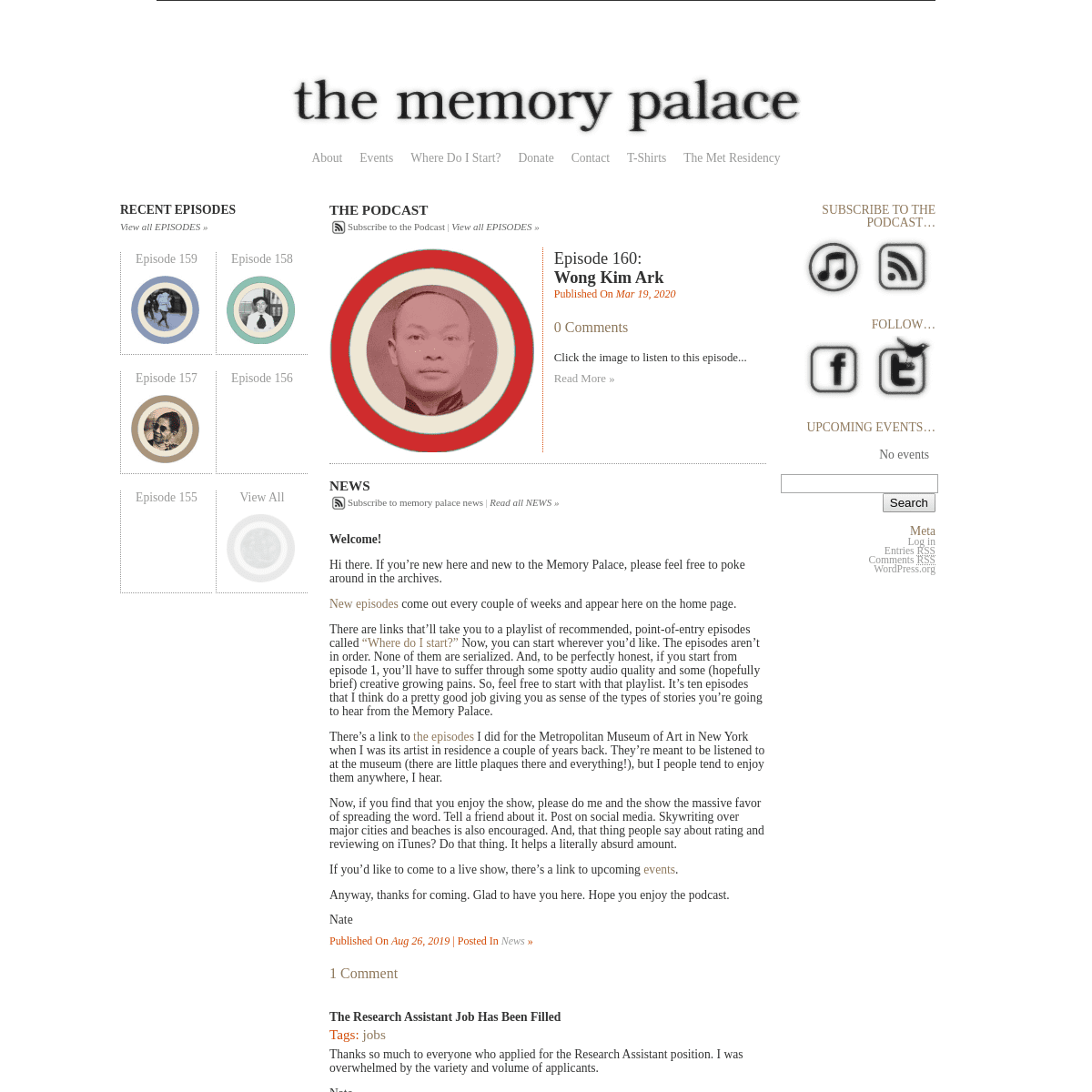 A complete backup of thememorypalace.us