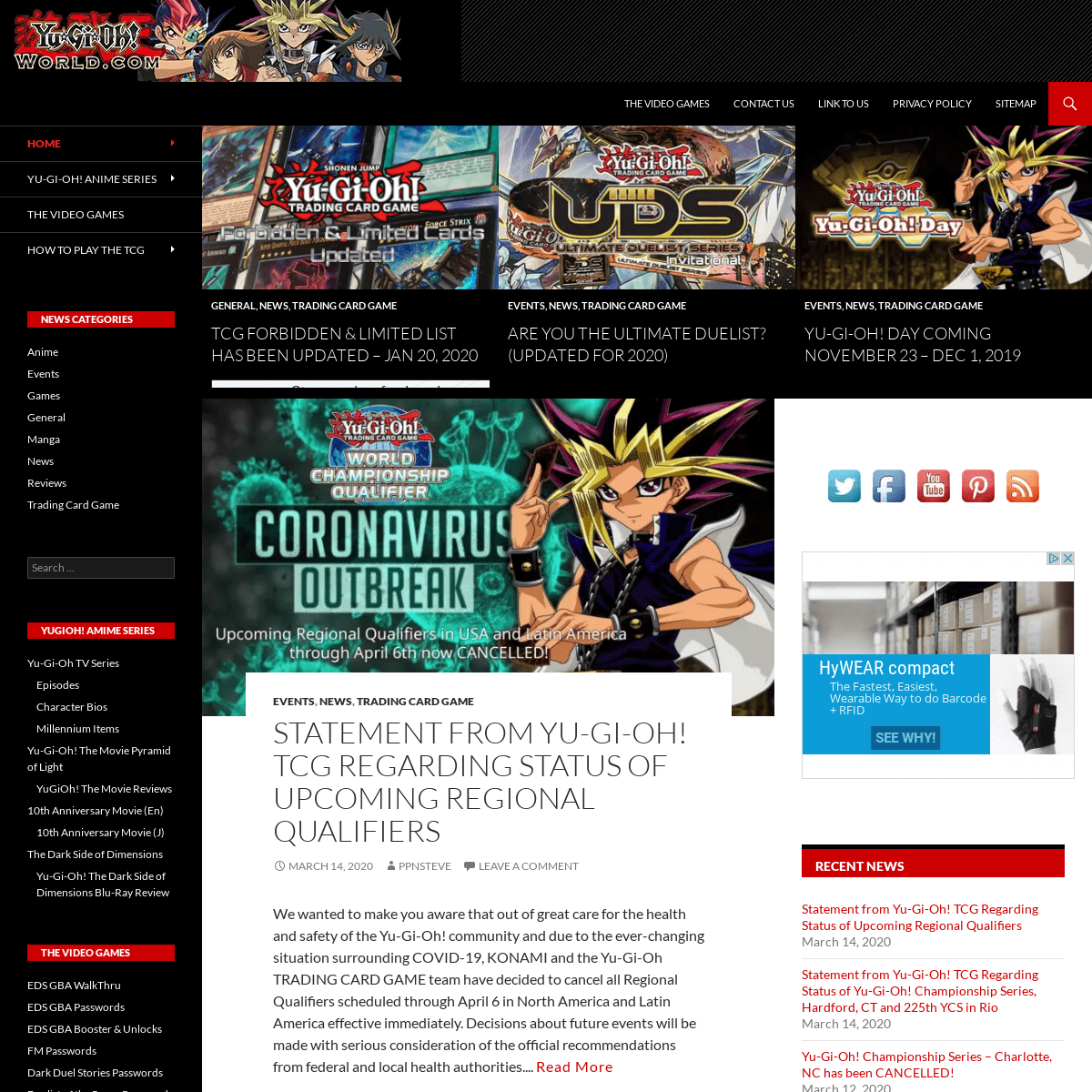A complete backup of yugioh-world.com