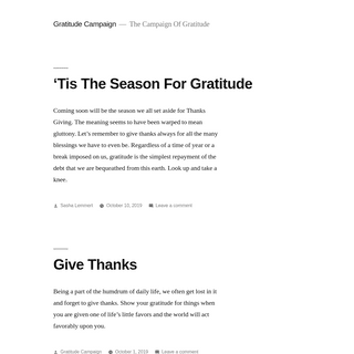 A complete backup of gratitudecampaign.org