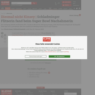 A complete backup of www.kleinezeitung.at/steiermark/5762595/Kinsey-Wolanski_Schladminger-Flitzerin-offenbar-beim-Super-Bowl