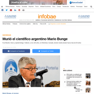 A complete backup of www.infobae.com/sociedad/2020/02/25/murio-el-cientifico-argentino-mario-bunge/