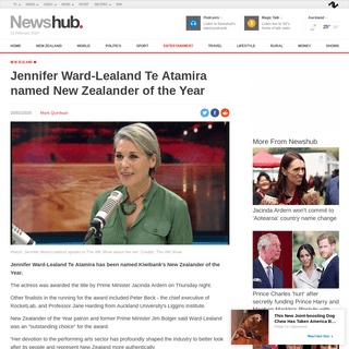 Jennifer Ward-Lealand Te Atamira named New Zealander of the Year - Newshub