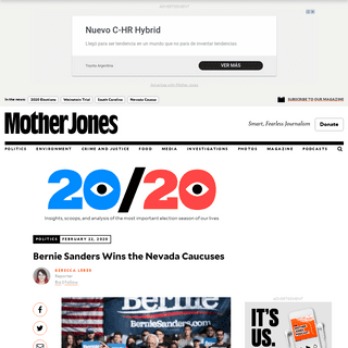 Bernie Sanders Wins the Nevada Caucuses â€“ Mother Jones
