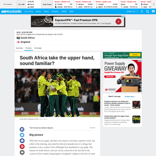A complete backup of www.espncricinfo.com/series/19286/preview/1185314/south-africa-vs-england-2nd-t20i-england-in-sa-2019-20