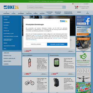 Bike24 - Online Shop - Radfahren, Laufen, Schwimmen, Triathlon - FahrradzubehÃ¶r, Rennrad, Mountainbike, MTB, Fahrradbekleidung 