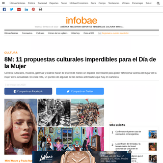 A complete backup of www.infobae.com/cultura/2020/03/03/8m-11-propuestas-culturales-imperdibles-para-el-dia-de-la-mujer/