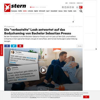 A complete backup of www.stern.de/kultur/tv/der-bachelor--leah-antwortet-auf-das-bodyshaming-von-sebastian-preuss-9148596.html