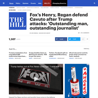 A complete backup of thehill.com/homenews/media/484013-foxs-henry-regan-defend-cavuto-after-trump-attacks-outstanding-man-outsta