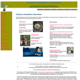 A complete backup of childrensdisabilities.info