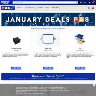 The PAS Store - home page