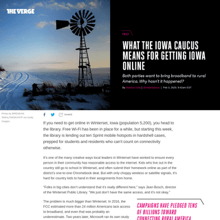 A complete backup of www.theverge.com/2020/2/3/21117306/iowa-caucus-rural-broadband-access-election-campaign-sanders-warren