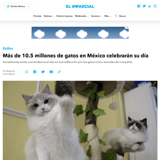 A complete backup of www.elimparcial.com/estilos/Mas-de-10.5-millones-de-gatos-en-Mexico-celebraran-su-dia-20200218-0048.html