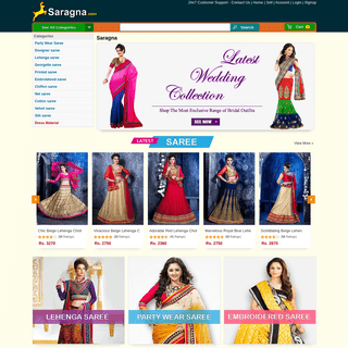 Online Women Cloth Shopping in India - Saragna.com