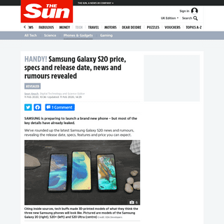 A complete backup of www.thesun.co.uk/tech/10937428/samsung-galaxy-s20-release-date-specs-price-news-rumours/