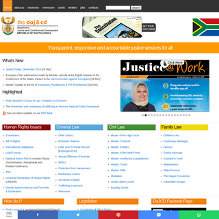 A complete backup of justice.gov.za