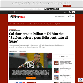 A complete backup of www.pianetamilan.it/calciomercato/calciomercato-milan-di-marzio-saelemaekers-possibile-sostituto-di-suso/