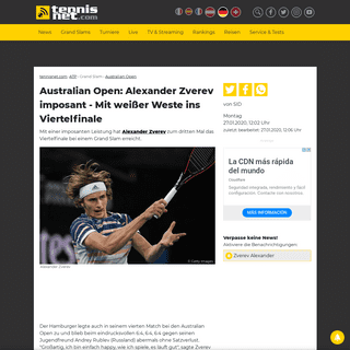 A complete backup of www.tennisnet.com/news/australian-open-alexander-zverev-imposant-mit-weisser-weste-ins-viertelfinale