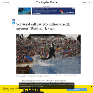 A complete backup of www.latimes.com/business/story/2020-02-11/seaworld-to-settle-claims-it-deceived-investors-about-blackfish-e