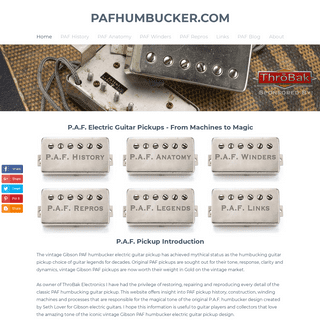 pafhumbucker.com - PAFhumbucker.com - Dedicated to PAF electric guitar pickups.