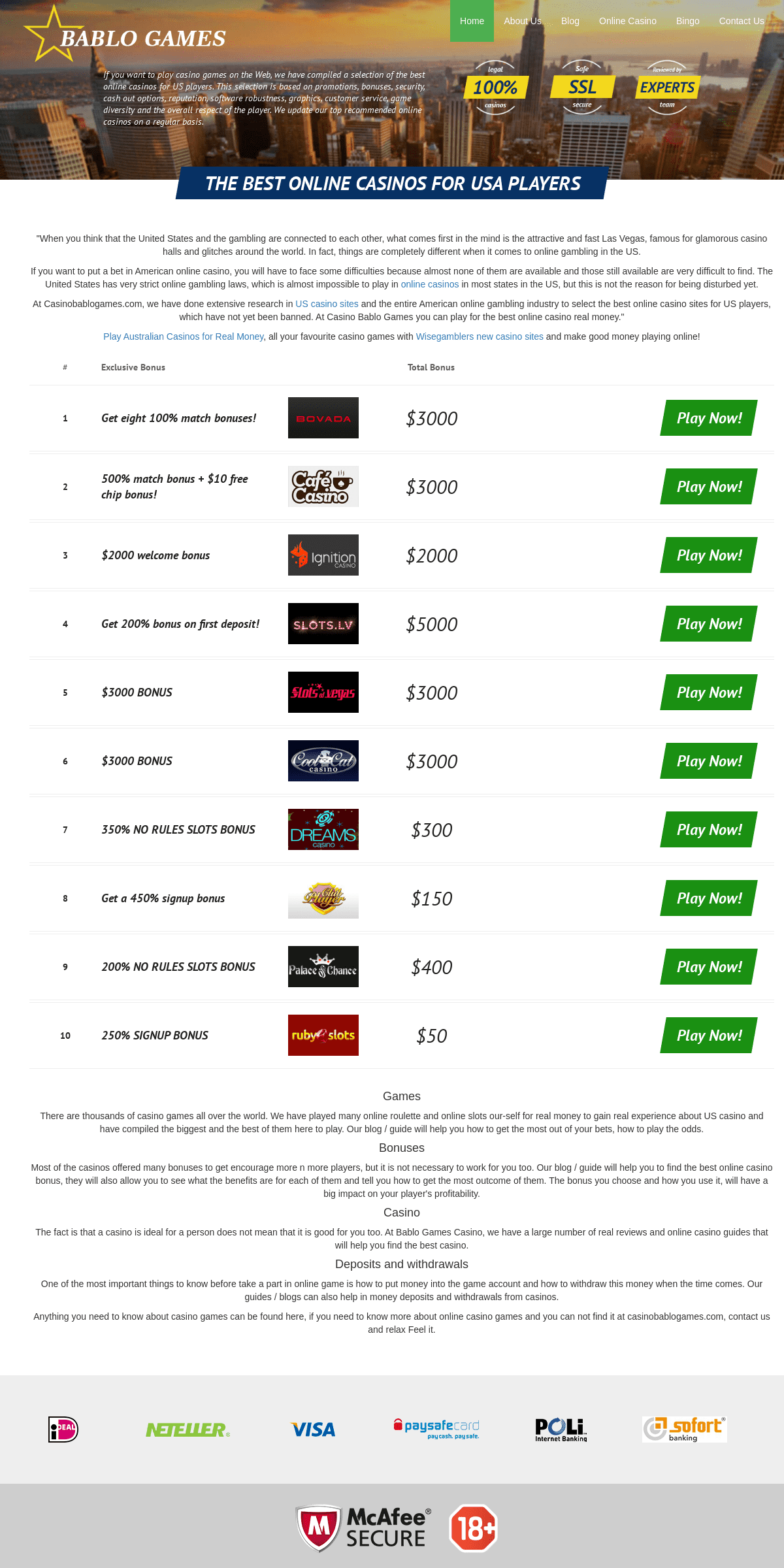 A complete backup of casinobablogames.com