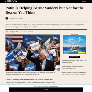 A complete backup of www.ccn.com/putin-helping-bernie-sanders-not-for-the-reason-you-think/