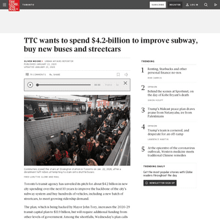 A complete backup of www.theglobeandmail.com/canada/toronto/article-ttc-wants-to-spend-42-billion-to-improve-subway-buy-new-buse