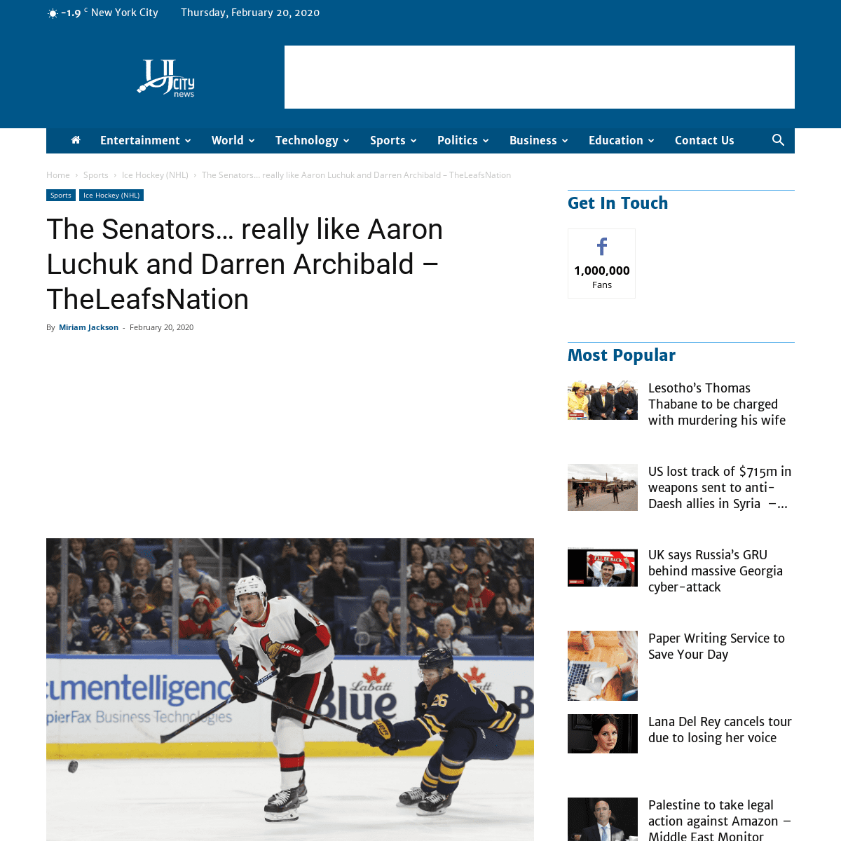 A complete backup of theunionjournal.com/the-senators-really-like-aaron-luchuk-and-darren-archibald-theleafsnation/
