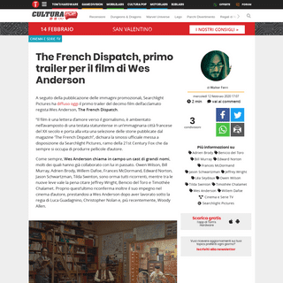 A complete backup of www.tomshw.it/culturapop/the-french-dispatch-primo-trailer/