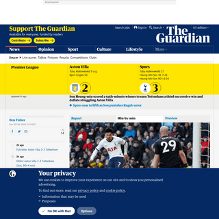 A complete backup of www.theguardian.com/football/live/2020/feb/16/aston-villa-v-tottenham-premier-league-live