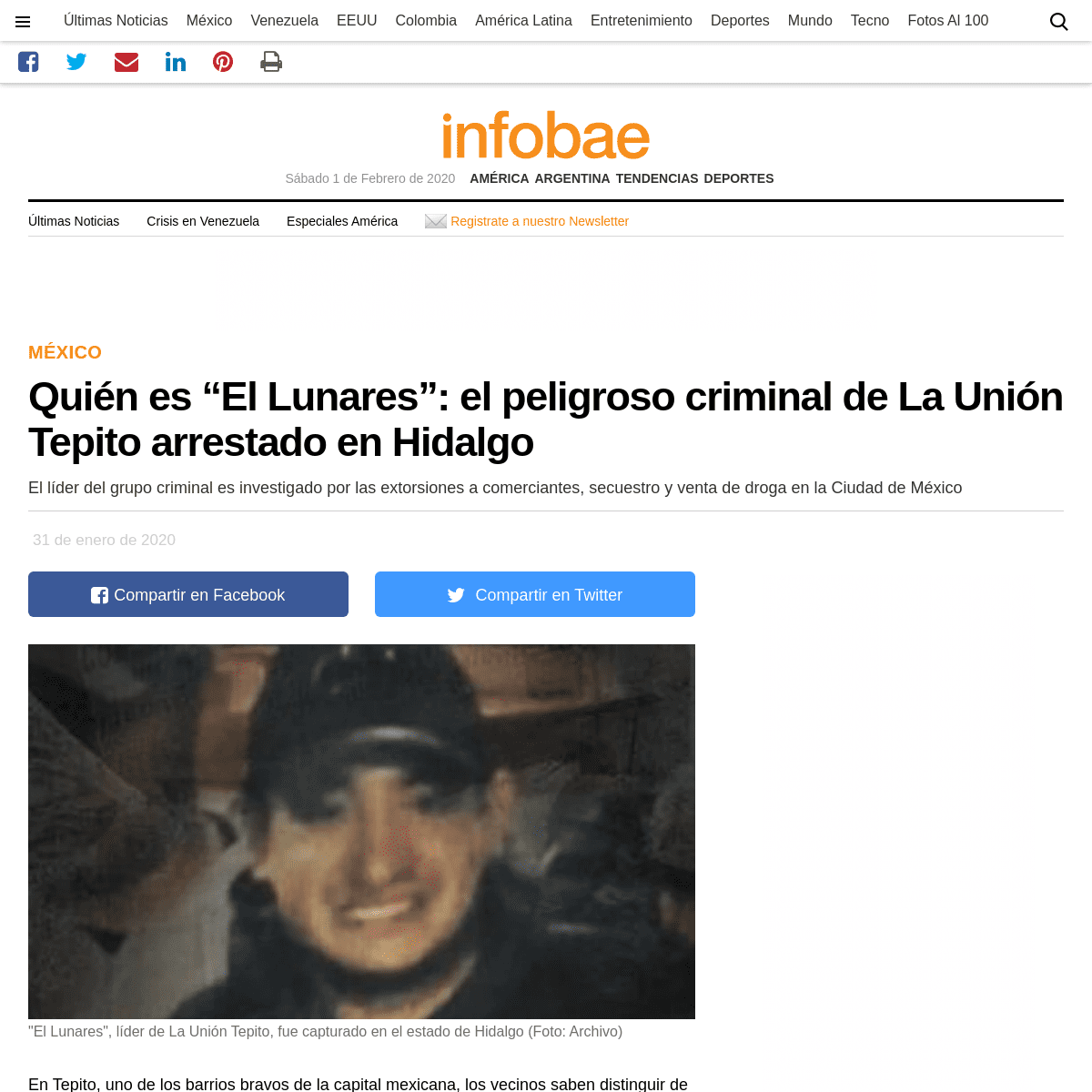 A complete backup of www.infobae.com/america/mexico/2020/01/31/quien-es-el-lunares-el-peligroso-criminal-de-la-union-tepito-arre