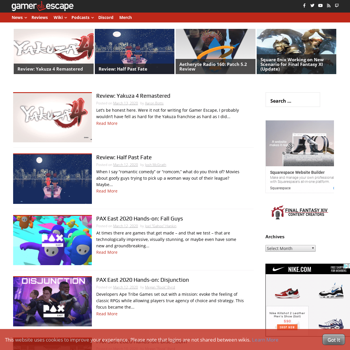 A complete backup of gamerescape.com