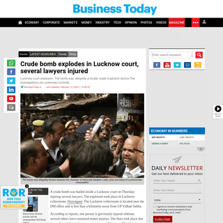 A complete backup of www.businesstoday.in/latest/trends/crude-bomb-explodes-in-lucknow-court-several-lawyers-injured/story/39609