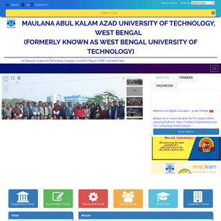 Maulana Abul Kalam Azad University of Technology, West Bengal (Formerly known as West Bengal University of Technology) - MAKAUT,
