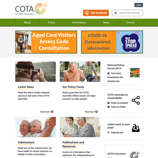 A complete backup of cota.org.au